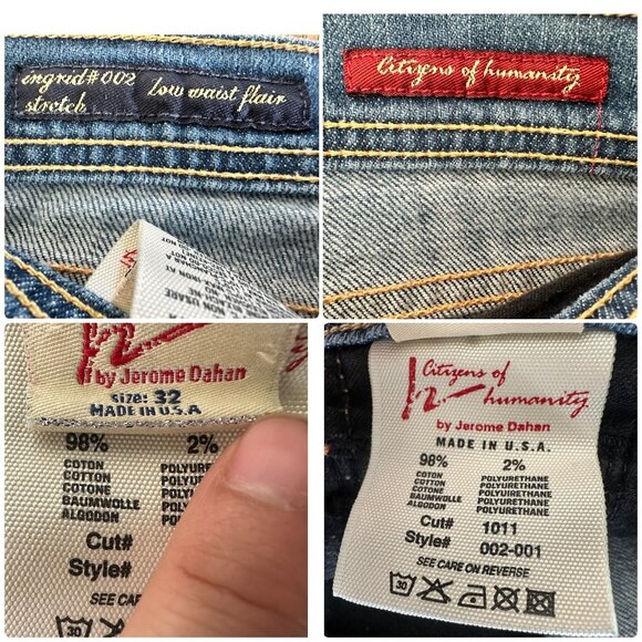 Citizens of Humanity Ingrid Low Waist Flare Jean Women 32 Blue Y2K Elena Gilbert - Picture 4 of 15